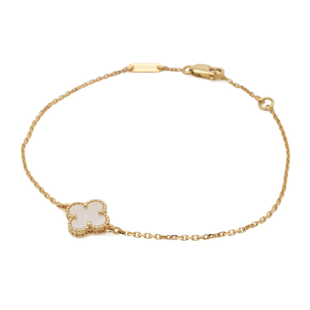 VAN CLEEF & ARPELS 18k Gold Pearl Charm Bracelet
